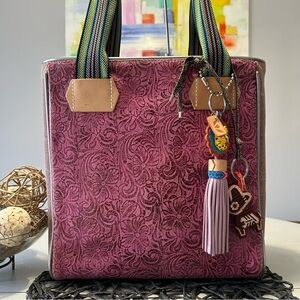 🌸💕🌸 Consuela Mena Classic Tooled Leather Tote